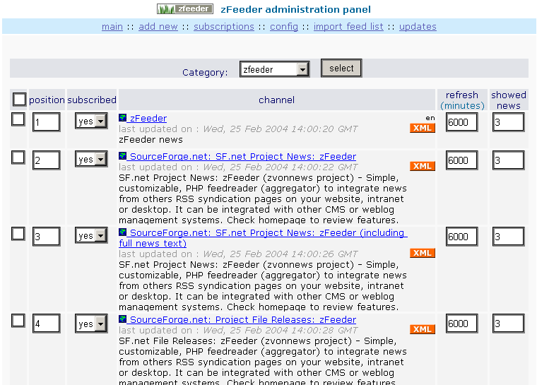 2004 admin subscriptions